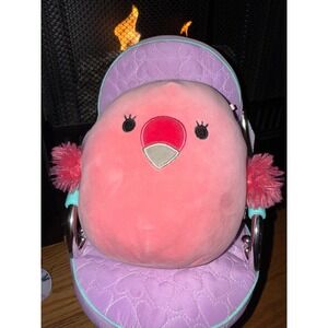 Bee Happy Pink Flamingo Plush 7 Inch Soft Stuffed Animal Bird Round Squishy Toy
